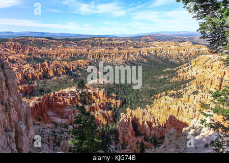 Blick auf Rot hoodoo Landschaft des Bryce Canyon, Utah Stockfoto