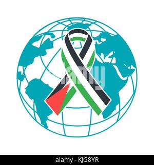 Symbol Internationaler Tag der Solidarität mit dem palästinensischen Volk. Stock Vektor