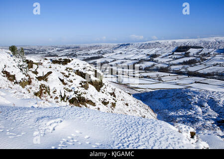 Danby Dale im Winter North York Moors National Park North Yorkshire Stockfoto