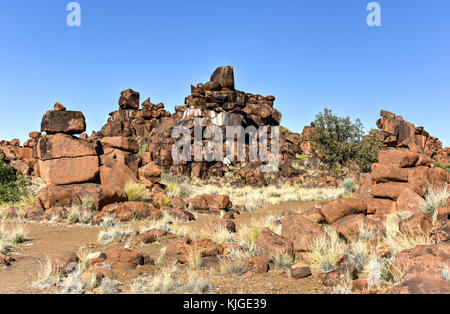 Giant's Playground, ein natürlicher Steingarten in Keetmanshoop, Namibia. Stockfoto