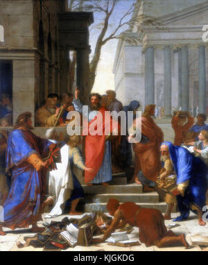 Eustache Le Sueur - der Heilige Paulus predigt in Ephesus - 1649 Stockfoto