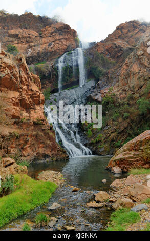 Wasserfall in Walter Sisulu nationalen botanischen Garten in Roodepoort in der Nähe von Johannesburg. Stockfoto