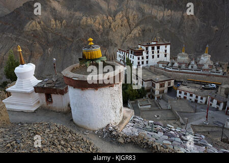 Lamayuru Kloster von oben, Ladakh, Jammu und Kaschmir, Indien. Stockfoto