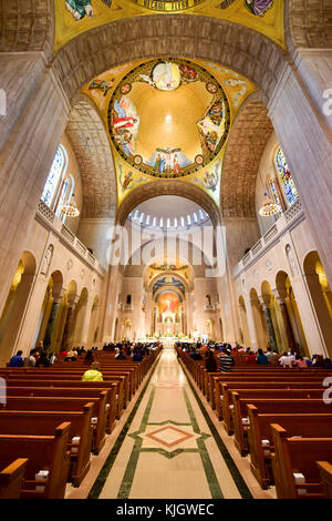 Washington DC - 12. April 2015: Basilika der nationalen Heiligtum der Katholischen Kirche, Washington DC, USA. Stockfoto