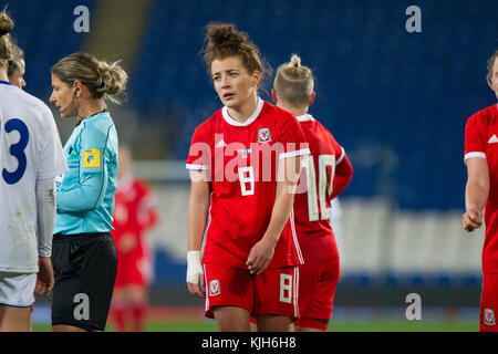 Cardiff, Wales, Großbritannien, 24. November 2017. angharad James von Wales während der FIFA Frauen-WM-Qualifikationsspiel zwischen Wales und Kasachstan in Cardiff City Stadium. Credit: mark Hawkins/alamy leben Nachrichten Stockfoto