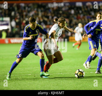 England's Frauen Team, den Löwinnen, Bosnien & Herzegowina, FIFA Frauenfussball Weltmeisterschaft qualifizieren, November 2017. Stockfoto