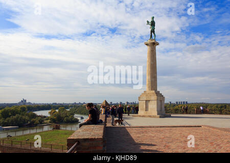 Victor Monument an der Belgrader Festung Stockfoto