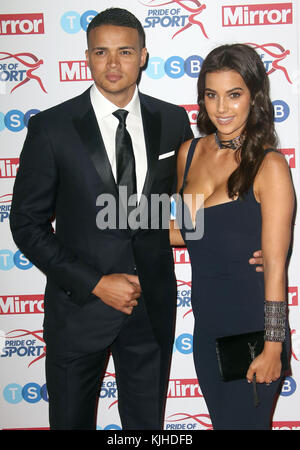 22.November 2017 - Jermaine Jenas und Ellie penfold Teilnahme Stolz des Sports Awards 2017, Grosvenor House Hotel in London, England, Großbritannien Stockfoto