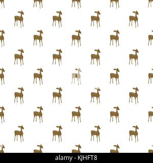 Rotwild cartoon Vektor nahtlose Muster. Stock Vektor