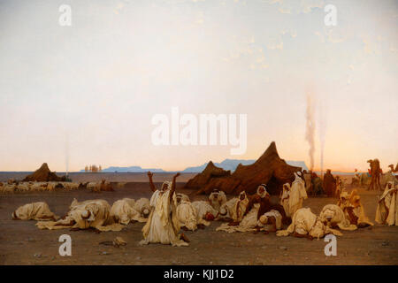 Museum Orsay. Gustave Guillaumet. Abendgebet in der Sahara. Öl auf Leinwand. 1863. Frankreich. Stockfoto