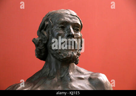 Museum Orsay. Auguste Rodin. Der heilige Johannes der Täufer. Bronze. 1878-1881. Detail. Frankreich. Stockfoto