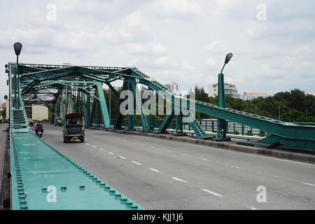 Die Stadt Bangkok Brücke thailand River Green steel reisen. Stockfoto