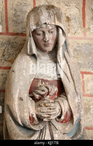 Stiftskirche Notre-Dame Saint-Lazare. Jungfrau Maria. Mater dolorosa. Avallon. Frankreich. Stockfoto