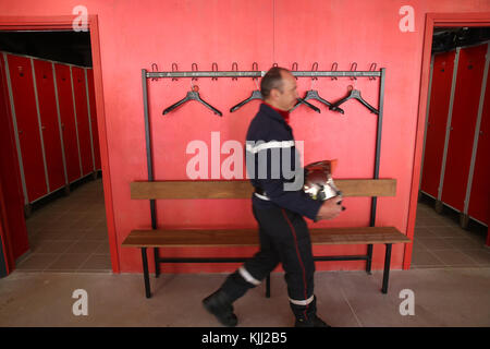 Neue Feuerwache.  Frankreich. Stockfoto