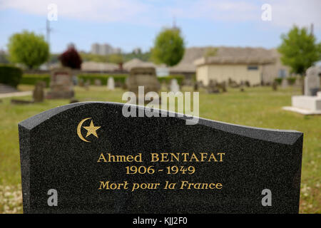 Muslimischer Friedhof in Pantin, Frankreich. Stockfoto