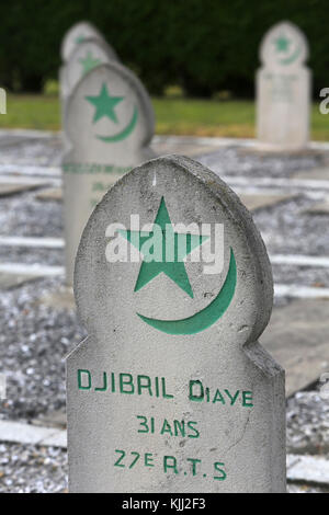 Muslimischer Friedhof in Pantin, Frankreich. Stockfoto