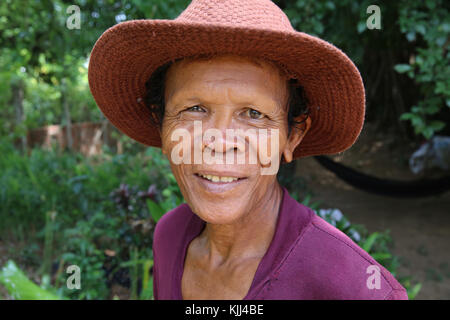 Gärtner. Battambang. Kambodscha. Stockfoto