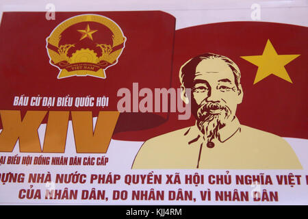 Ho Chi Minh City Museum. Revolution kämpfen. Ho Chi Minh (1890-1969), vietnamesischer Revolutionär, Präsident der Demokratischen Republik Vietnam. Ho Stockfoto