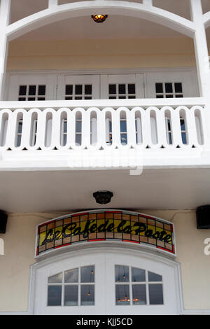 Alte französische Café de la Poste. Dalat. Vietnam. Stockfoto