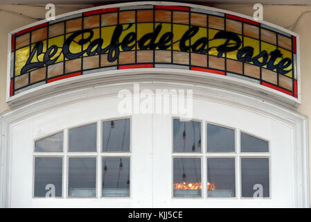 Alte französische Café de la Poste. Dalat. Vietnam. Stockfoto