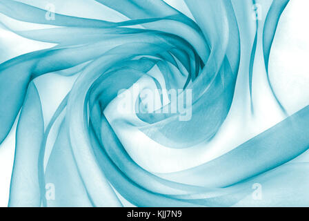 Organza Stoff in blauer Farbe Stockfoto