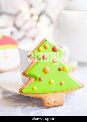 Geschmückten gingebread Cookies. Stockfoto