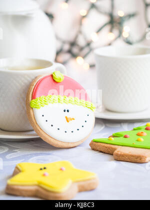 Geschmückten gingebread Cookies. Stockfoto