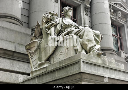 Statue, die Europa im Alexander Hamilton us-Custom House, Manhattan, New York City, New York State, USA Stockfoto