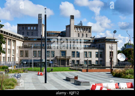 Ehemalige Gebäude des Internationalen Strafgerichtshofs für das ehemalige Jugoslawien (ICTY) in Den Haag, internationale Stadt des Friedens, Niederlande. Stockfoto