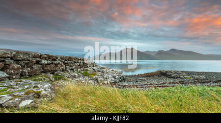 Sunsetting über Ben Mehr auf der Isle of Mull an der Inneren Hebriden Stockfoto