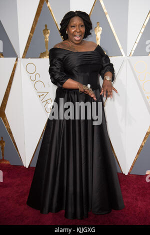 HOLLYWOOD, KALIFORNIEN - 28. FEBRUAR 2016: Whoopi Goldberg nimmt an den 88. Annual Academy Awards im Hollywood & Highland Center Teil. Menschen: Whoopi Goldberg Stockfoto