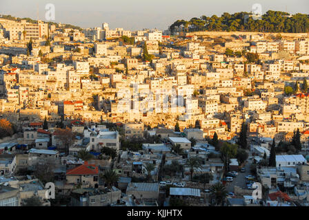 Blick auf den Ölberg in Jerusalem, Israel Stockfoto