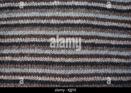 Detail einer Kammgarn, Hand gestrickte Pullover Stockfoto