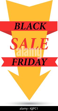 Der Pfeil mit der Aufschrift "black friday Sale. Vector Illustration. Stock Vektor