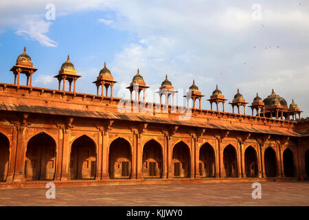 Fatehpur Sikri, im Jahre 1569 von der Großmogul Akbar gegründet, war die Hauptstadt des Mughal Reiches von 1571 bis 1585. Des Ja Stockfoto