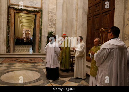 St. Johannes im Lateran Kirche, Rom. Schließung der Heiligen Pforte. Italien. Stockfoto