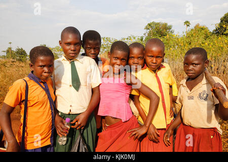 Ugandische Schulkinder. Uganda Stockfoto