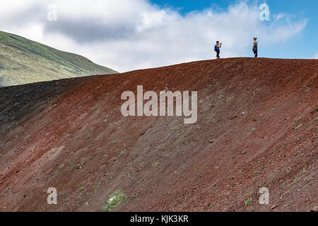 Krater und Umgebung des Vulkans Ätna Stockfoto