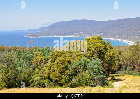 Ansicht der Piraten Bucht bei Eaglehawk Neck - Tasmanien, Australien Stockfoto