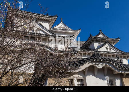 Himeji Castle oder Himejijo hat den Spitznamen Burg Weissreiher dank seiner Weiß elegantes Aussehen, wird Japan die spektakulärsten betrachtet. Th Stockfoto