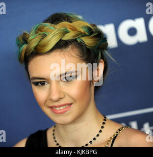 New York, NY - 14. Mai: nicole Maines besucht die 27. jährlichen glaad Media Awards im Waldorf Astoria statt am 14. Mai 2016 in New York City People: nicole Maines Stockfoto