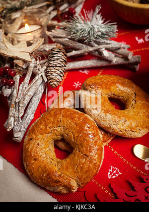 Nahaufnahme der typische neapolitanische Weihnachten Süße roccoco genannt. Stockfoto