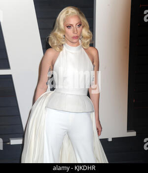 Beverly Hills, Ca - 28. Februar: Lady Gaga besucht die 2016 Vanity fair Oscar Partei von Graydon Carter im Wallis annenberg Center für Darstellende Künste, am 28. Februar 2016 in Beverly Hills, Kalifornien. Leute: Lady Gaga Stockfoto