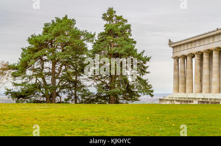 Landschaft rund um die Gedenkstätte Walhalla bei Regensburg in Bayern, gerrmany Stockfoto