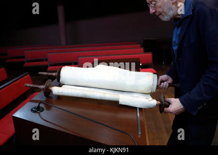 Synagoge der Liberalen Jüdischen Gemeinde in Genf. Die Schweiz. Stockfoto