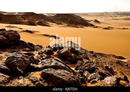 Lybische Wüste, Assiout Provinz. Ägypten. Stockfoto