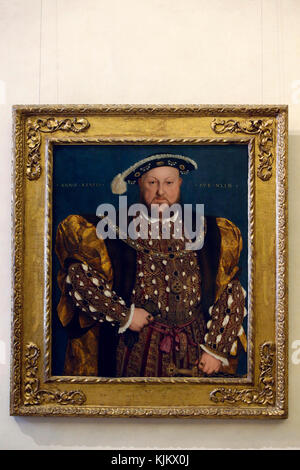 Galerie Barberini, Rom. Portrait von Henry VIII. Hans Holbein, 16. Panel. Italien. Stockfoto