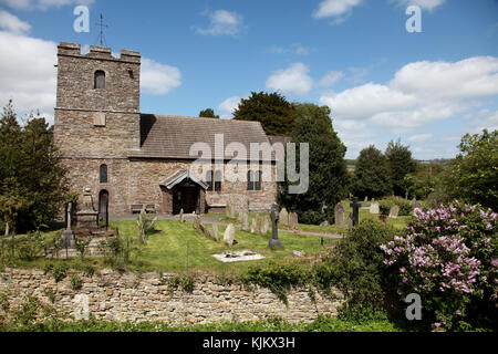 Die Kirche St. Johannes der Täufer in stokesay, Shropshire Stockfoto