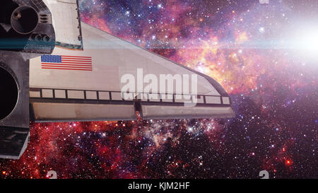 Space Shuttle Raumschiff im Universum. Elemente dieses Bild von der NASA eingerichtet. Stockfoto