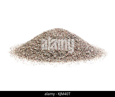 Bunte Sand isoliert auf Weiss. Stockfoto